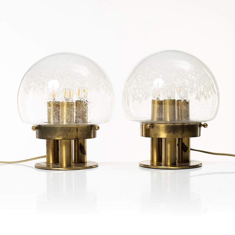 Table lamps, a pair, probably Italy, second half of the 20th century.
