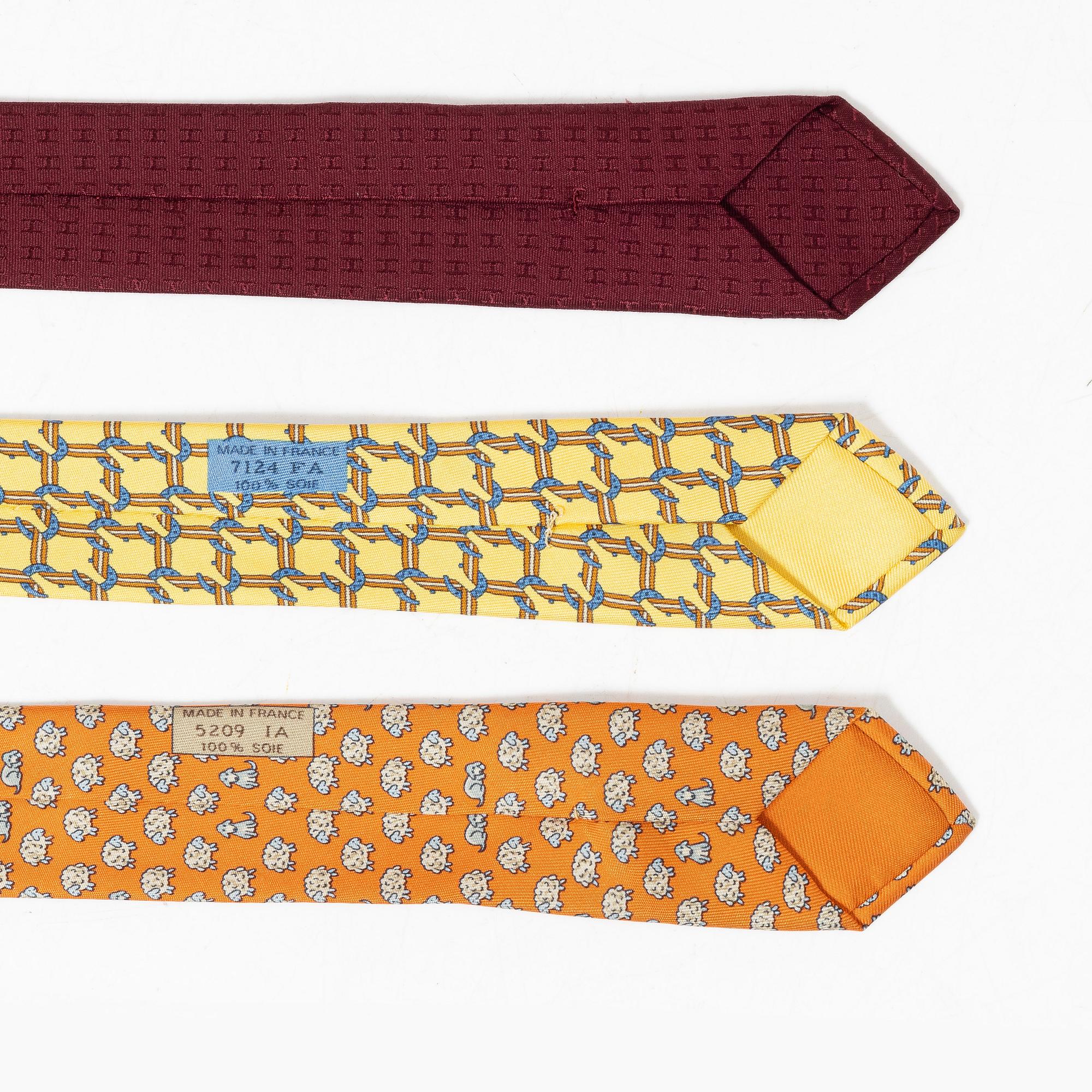 Hermès, ties, 3 pcs.