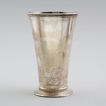 BÄGARE, silver, CG Hallberg, Stockholm 1937. Vikt ca 344 gram.