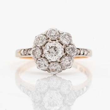 Brilliant cut diamond ring.