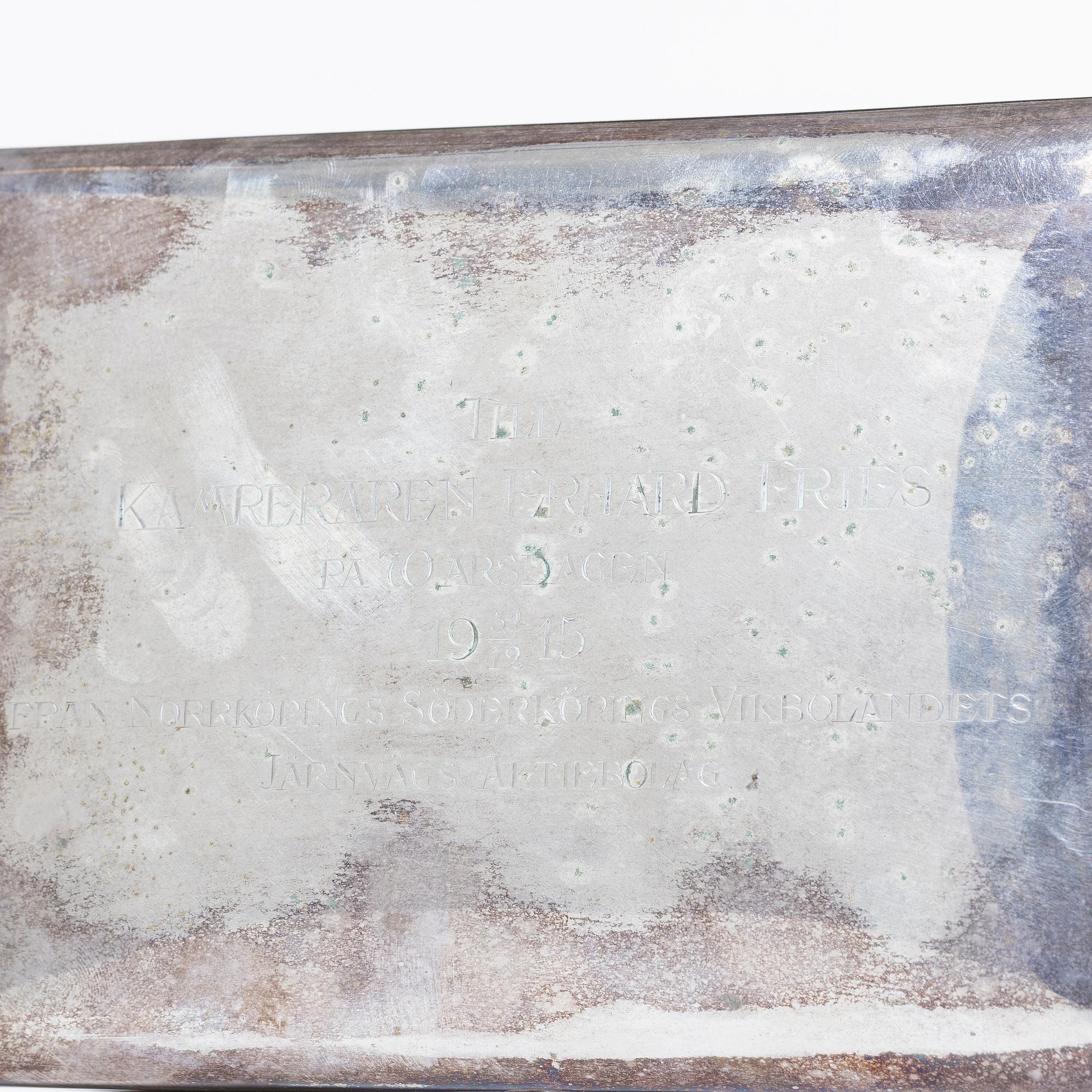 Cigarrskrin, silver, 1915.