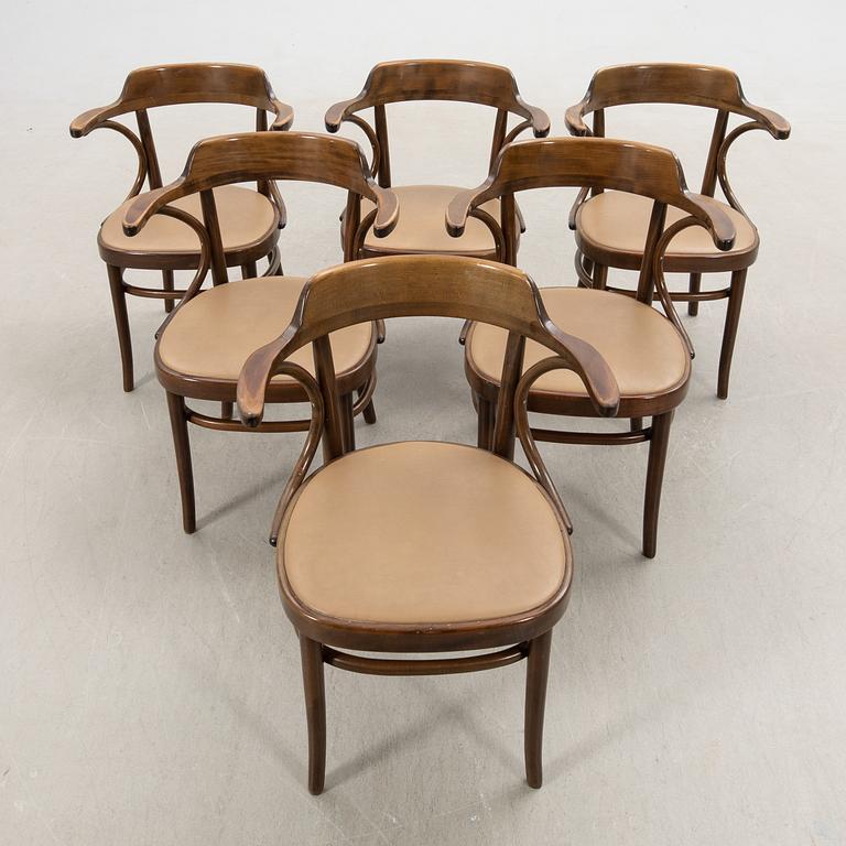 Karmstolar 6 st Gemla "Cattelin" sent 1900-tal.