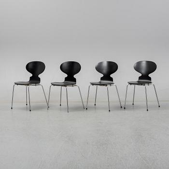 Four 'Ant' chairs by Arne Jacobsen for Fritz Hansen, dated  1973.