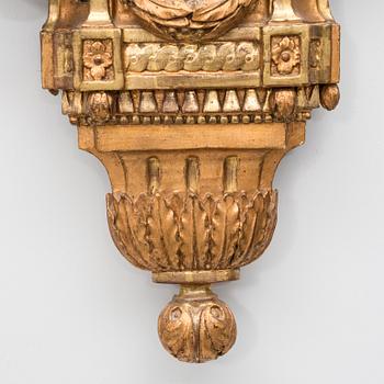 A gustavian wall clock, dial marked "Hans Wessman, Stockholm", around year 1800.