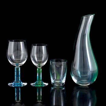 A second half of the 20th century 'Nobis' glass service by Kjell Engman for Kosta-Boda.