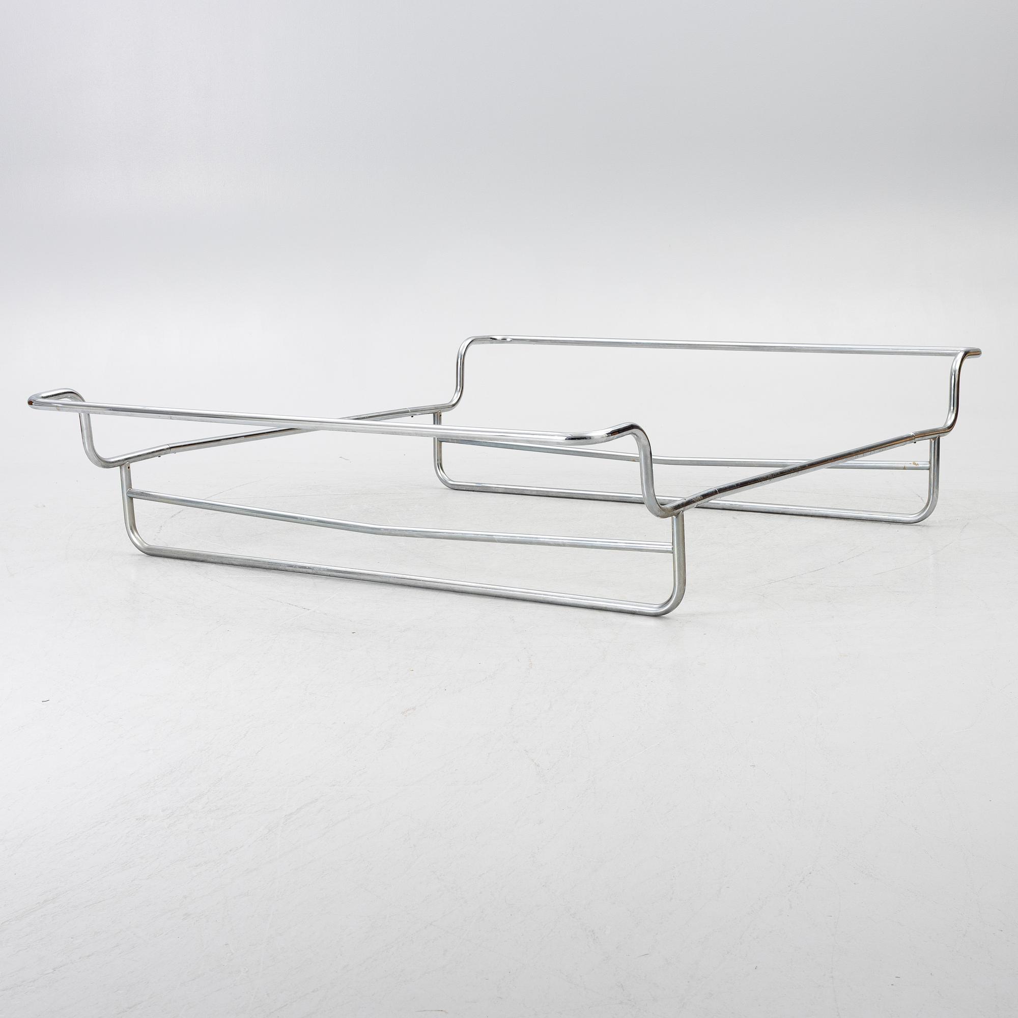 Bruno Mathsson, a chrom-plated bedframe, 'Ulla', DUX, Sweden, 1970's.