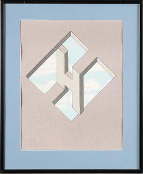 OSCAR REUTERSVÄRD, färgliotgrafi, signerad och numrerad 80/150.