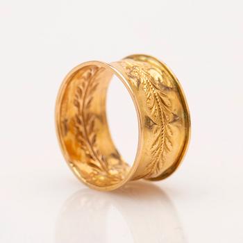 Anders Wedin (active 1838–1864). Engagement ring, 18k, Söderhamn.