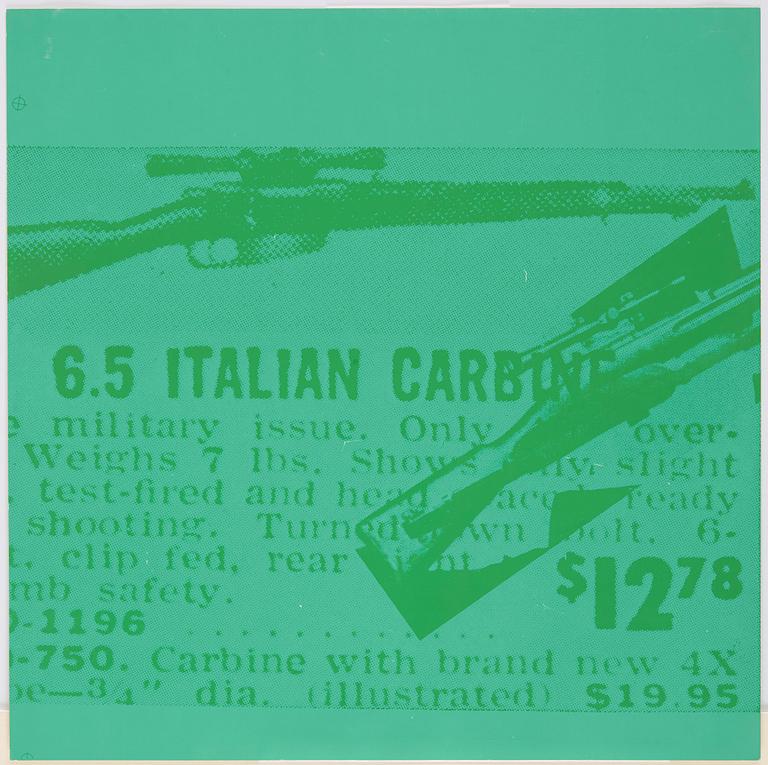 Andy Warhol, Plate 37, Italian Carbine, ur: "Flash - November 22, 1963".