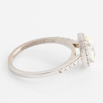 Ring with oval diamond, accompanied by GIA report.