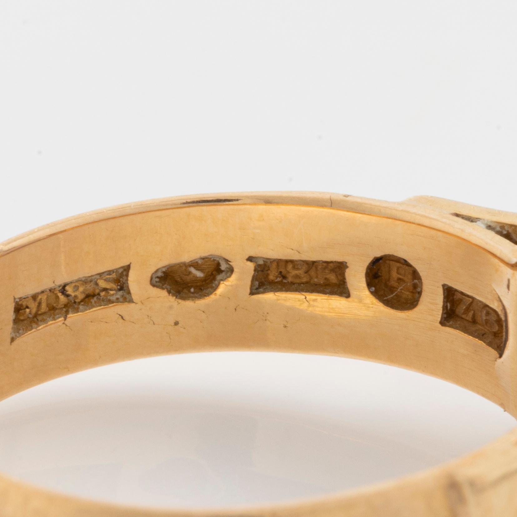 Ring, 18K guld med ametist.