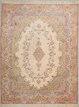 A CARPET, Old Kerman, around 355 x 270 cm.