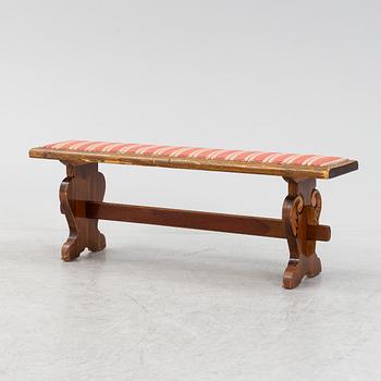 A pine bench, early 20th Century.