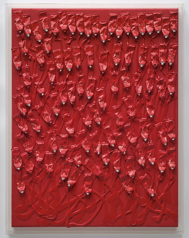 Arman (Armand Pierre Fernandez), "Monochrome accumulation no 5007".