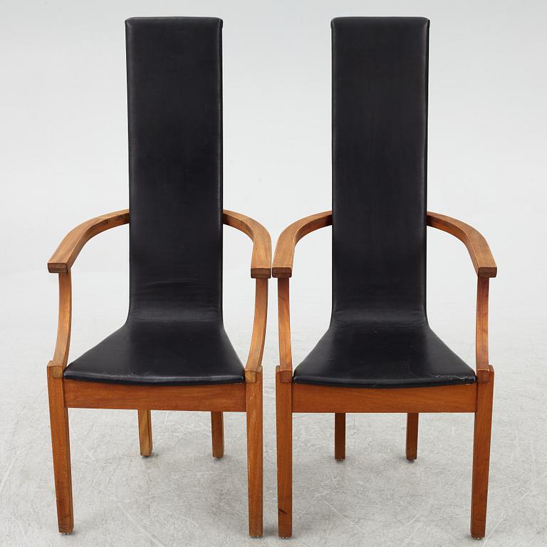 Leo Johansson,  a pair of 'Diabas' armchairs, Eje Ström AB, circa 2000.