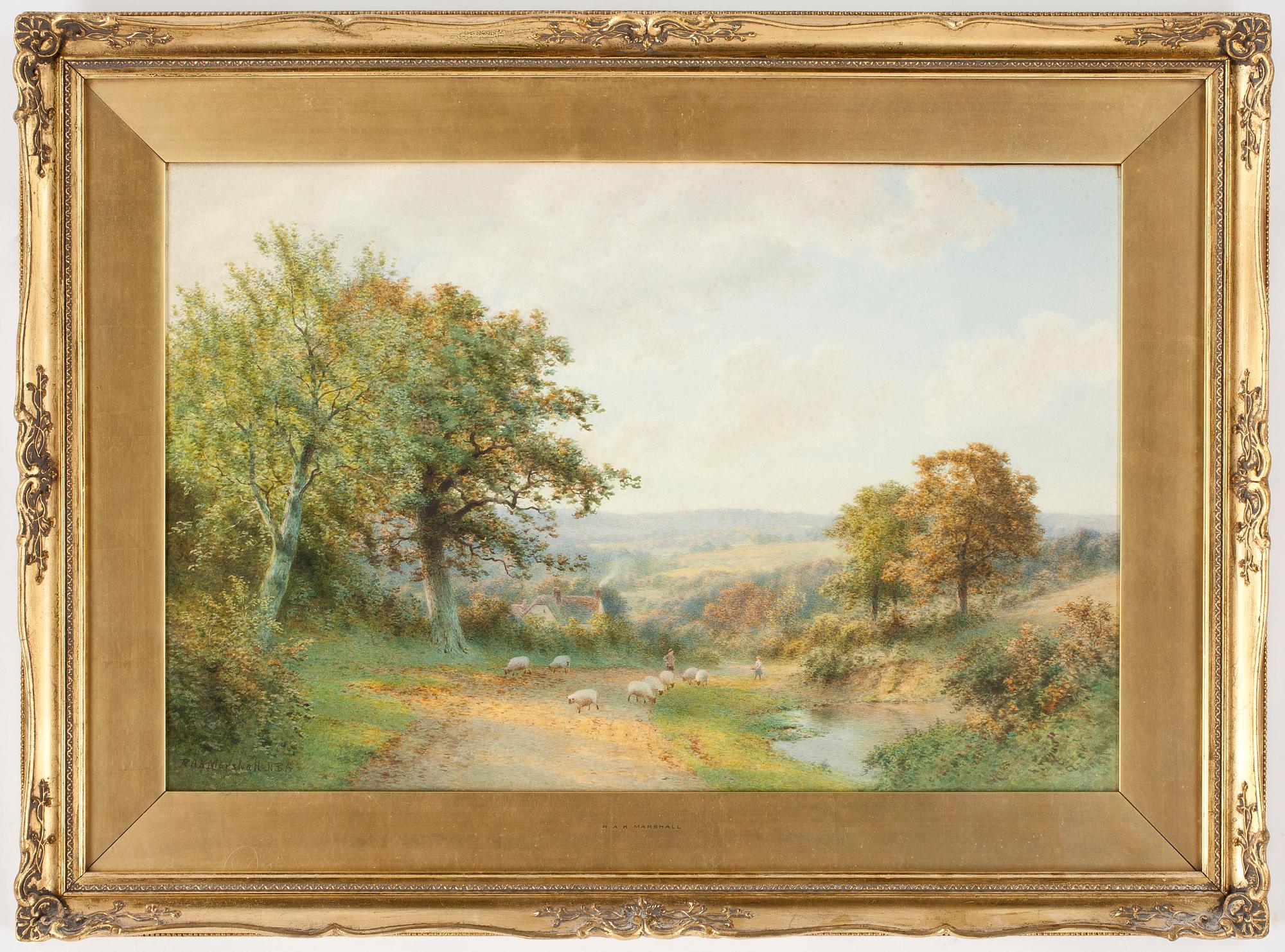 ROBERT ANGELO KITTERMASTER MARSHALL, akvarell, signerad.