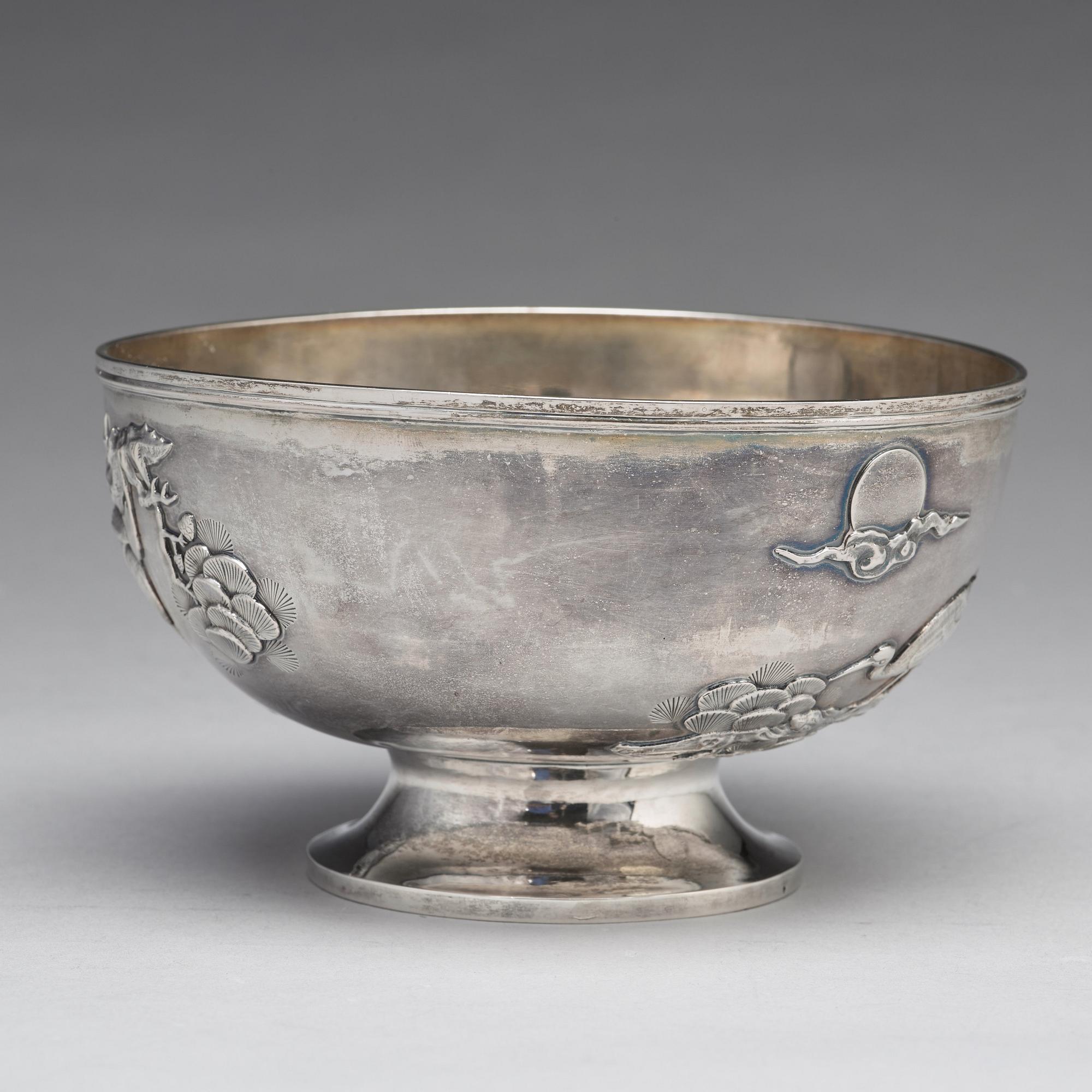 SKÅL, silver. Kina, Shanghai, 1900-talets början.