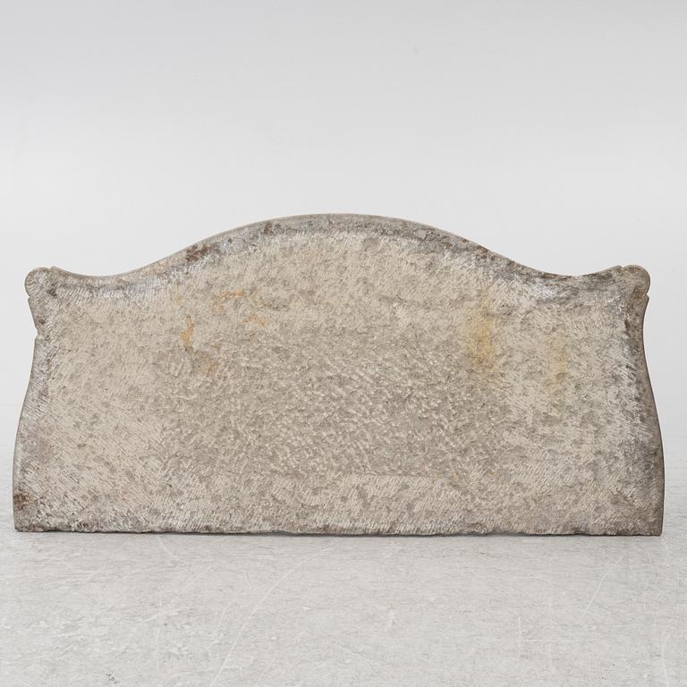 Limestone slab, second half of the 18th century. Rococo.
