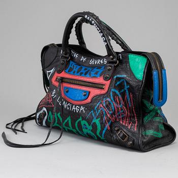 BALENCIAGA, handbag, "City graffiti  handbag".