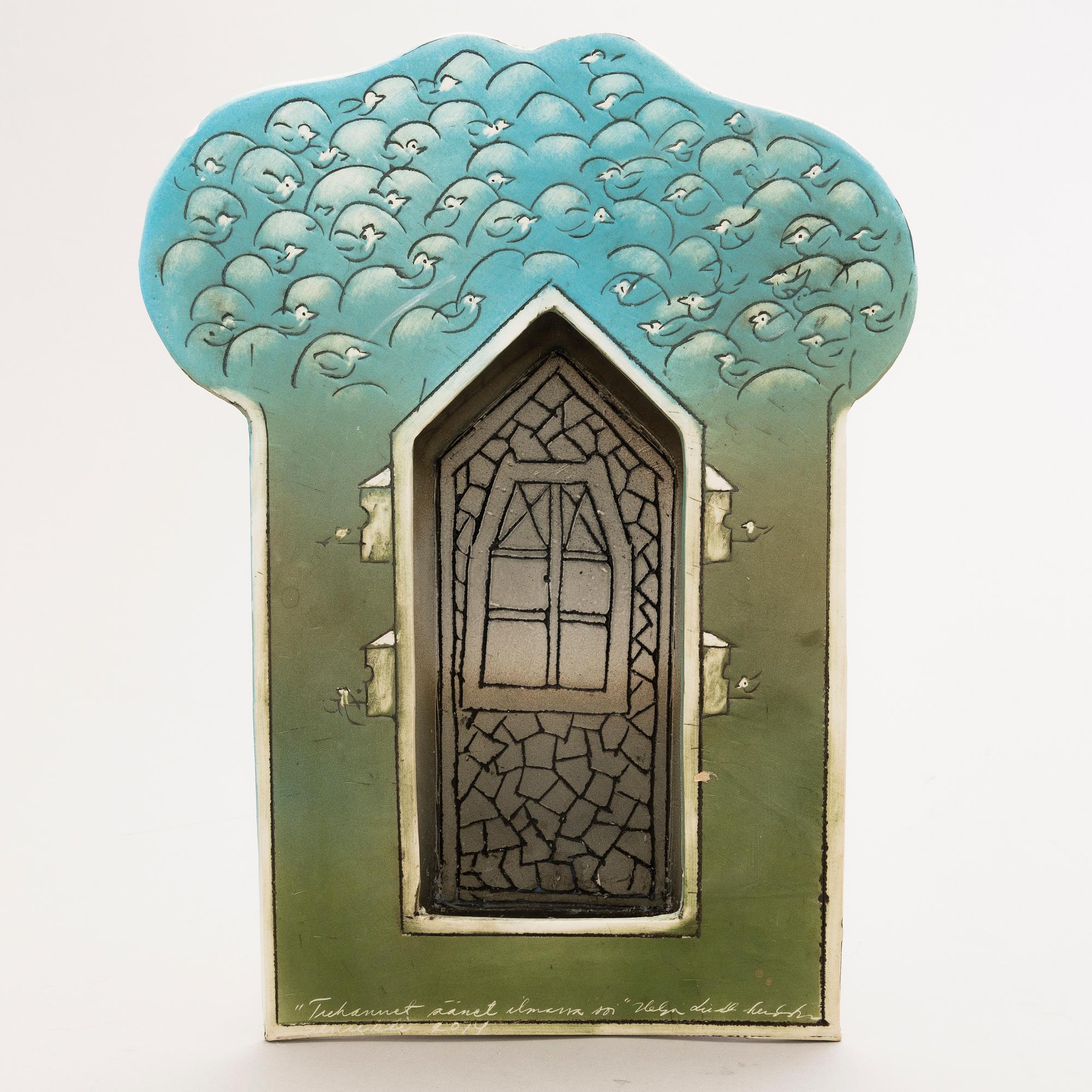 HELJÄ LIUKKO-SUNDSTRÖM, unik lampett, signerad Heljä Liukko-Sundström 2014.