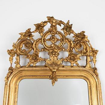 A gilded mirror, second half of the 19th century.