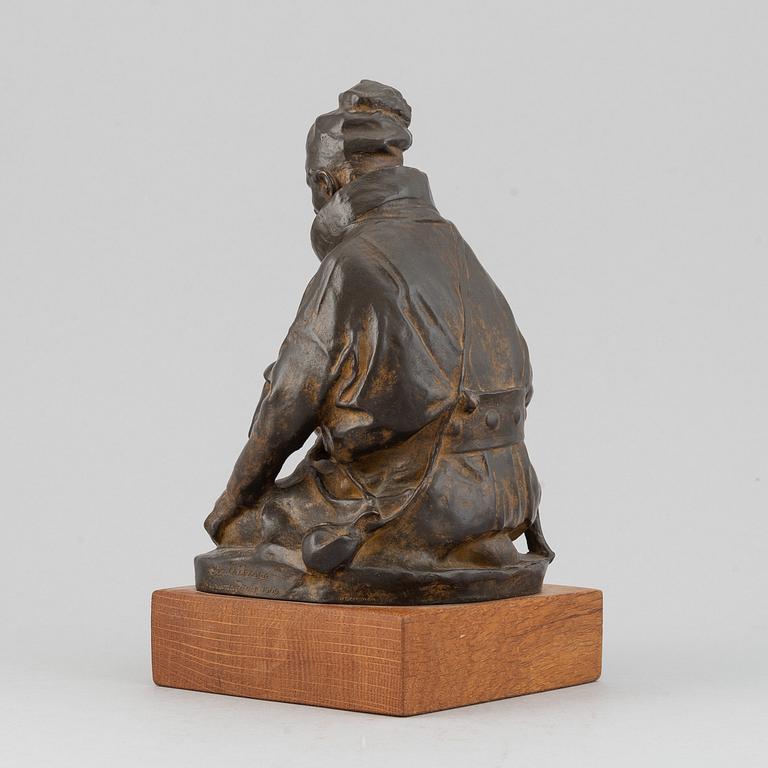 Christian Eriksso, sculpture bronze, signed Chr. Eriksson and dated Kiirunavaara 1909.