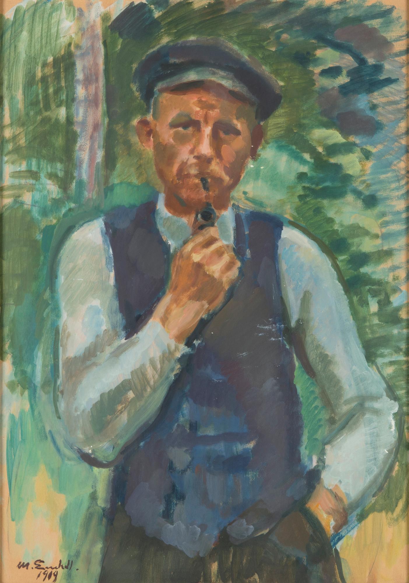 Magnus Enckell, Piprökande man.