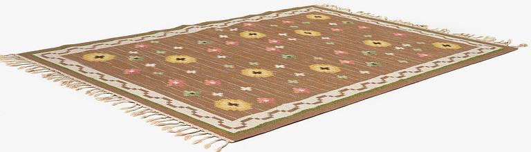 Anna-Greta Sjöqvist, a carpet, 'Blomsteräng', flat weave, ac. 351 x 241 cm, signed AGS.
