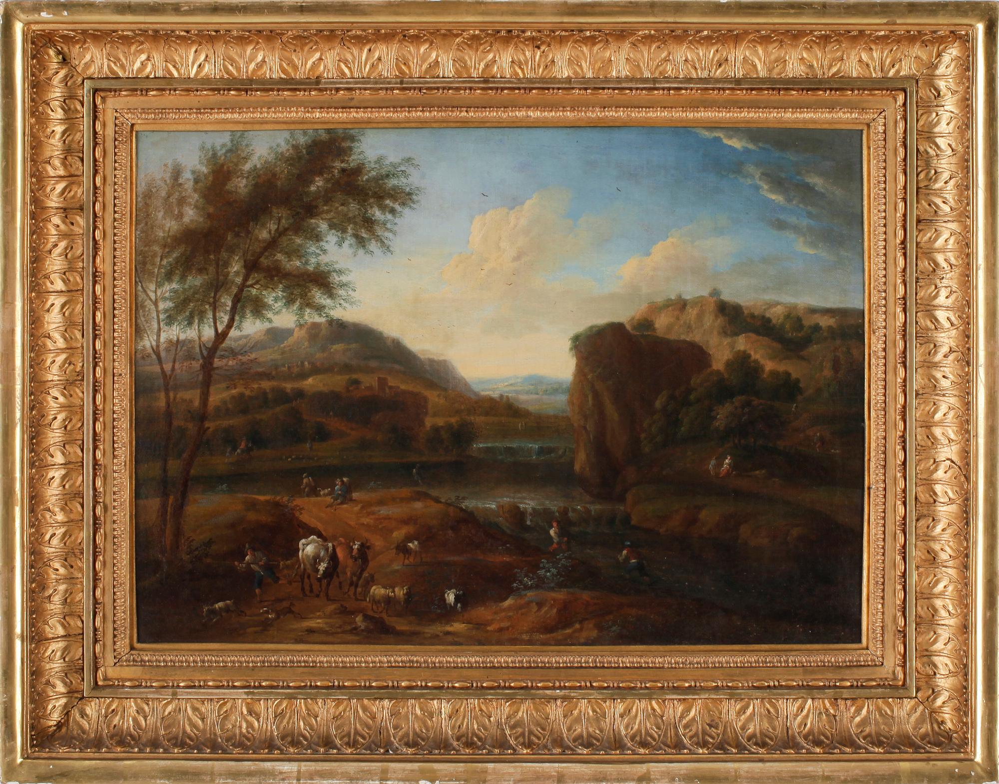JAN FRANS VAN BLOEMEN, hans efterföljd, olja på duk, osign.