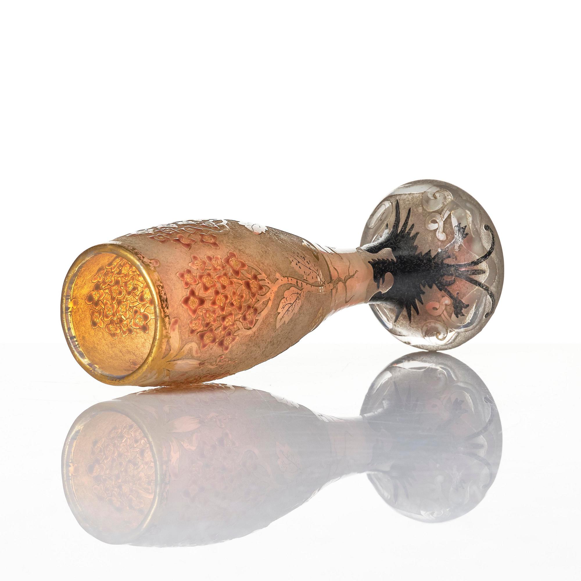 Daum Frères, an Art Nouveau cameo glass vase, Nancy, France.