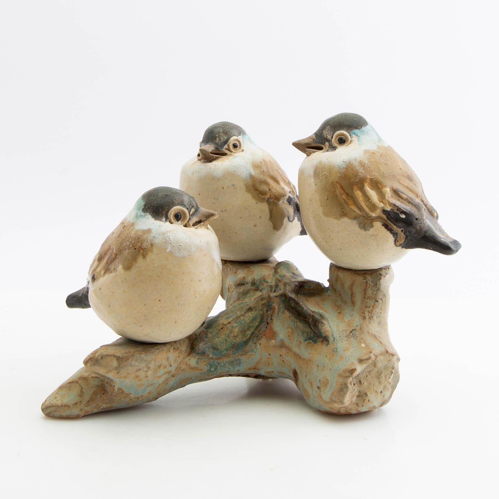 Gunnar Hansson, figuriner 3 st Fåglar.