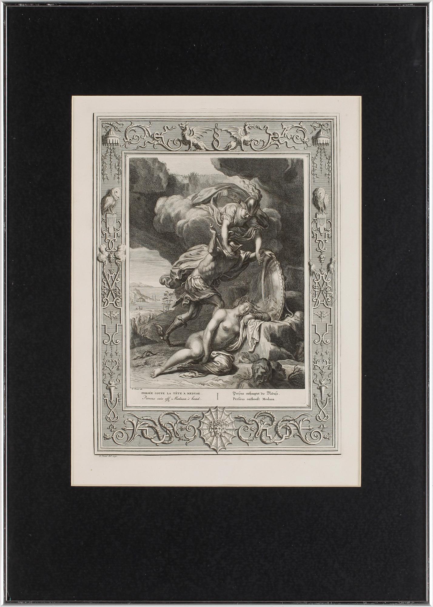 BERNARD PICART, gravyrer, 2 st, 1700-talets första hälft.