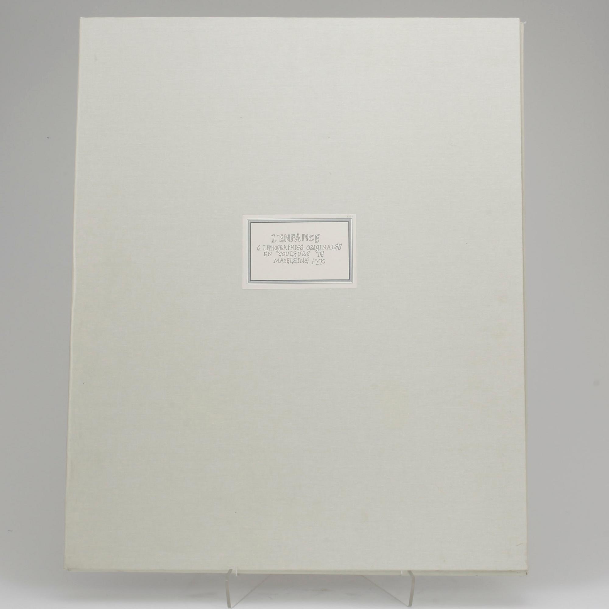 MADELEINE PYK, mapp med 6 st färglitografier, sign o numr XXI/LXX, Edition Linneaus, Mourlot, 1977.