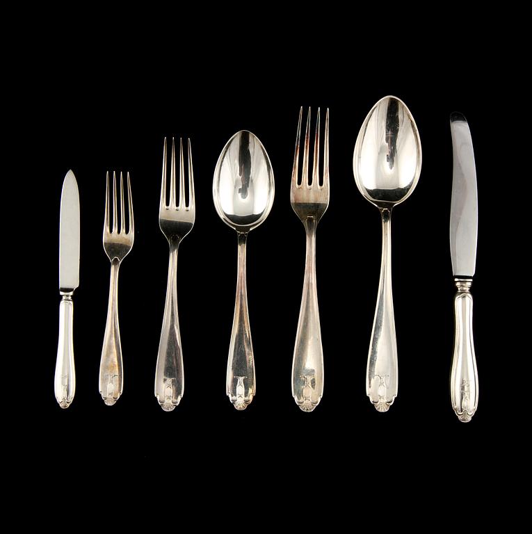 BESTICK, 40 delar, silver, GAB, 1900-talets mitt, vikt ca 1562 g.