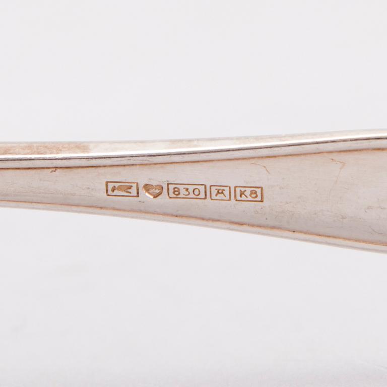 BESTICKUPPSÄTTNING, 36 delar, silver, Aura Kultaseppä 1980-tal.