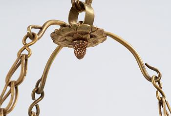 A North European early 19th Century one-light hanging lamp.