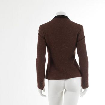 RALPH LAUREN, a brown wool- and cashmere blend jacket, size US 4.