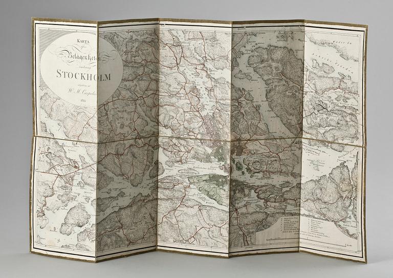 FICKKARTA MED FODRAL, W.M. Carpelan Stockholm 1817.