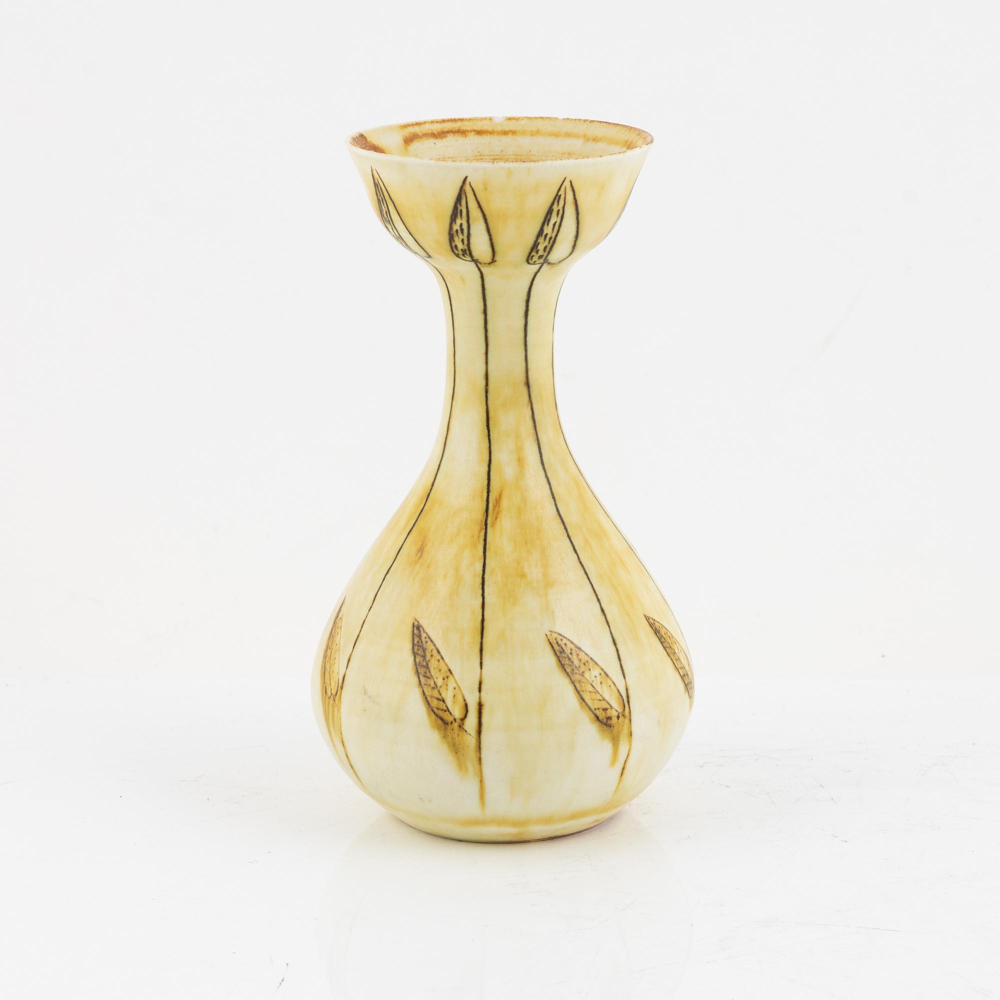 Anders Bruno Liljefors, a stoneware vase, Gustavsberg Studio, Sweden.