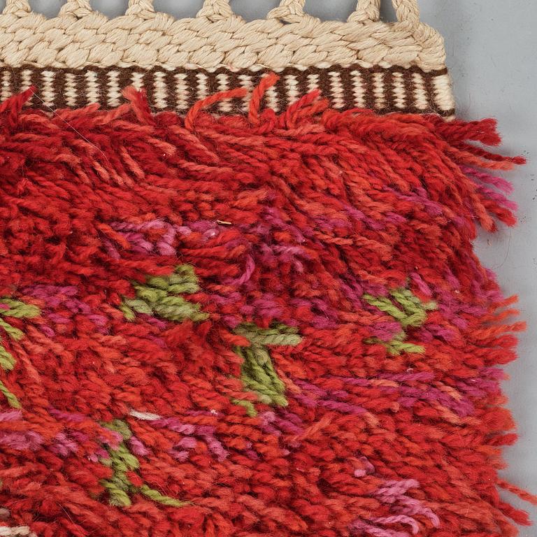Ann-Mari Lindbom, gift Forsberg, A CARPET, "Ann-Maris röda", knotted pile, ca 111 x 92 cm, signed AB MMF AMF.
