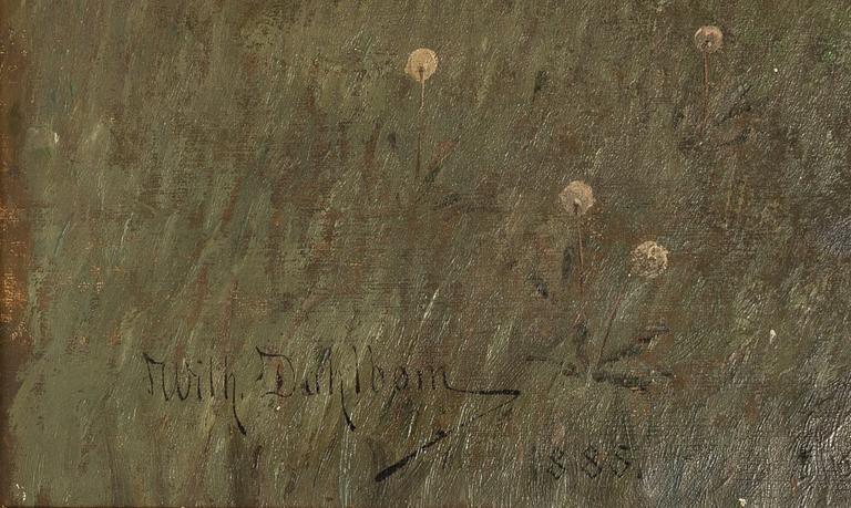 Wilhelm Dahlbom, Archipelago View with Resting Cows.