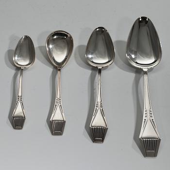 SKEDAR, 27 delar, silver "Suomi-serien" Kultateollisuus, Åbo 1990-1996. Tot. vikt ca 635 g.