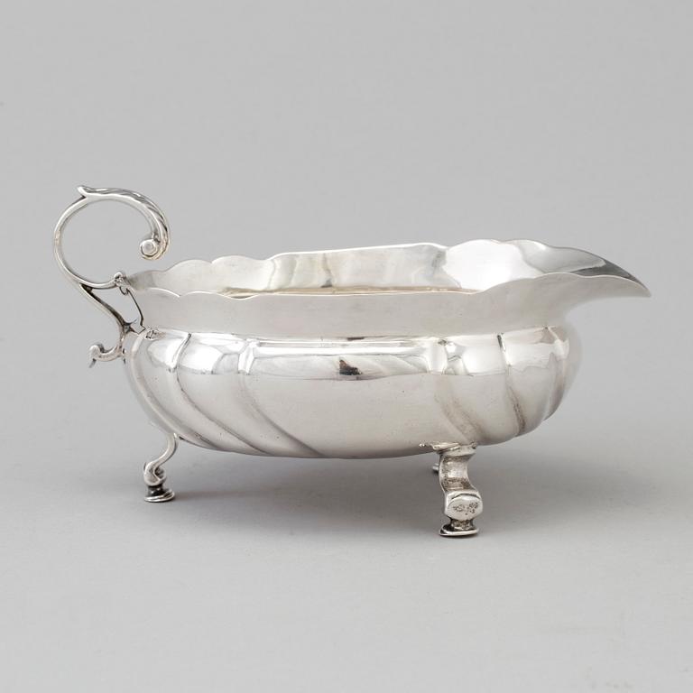 A Swedish mid 18th century silver cream-jug, marks of Kilian Kelson, Stockholm 1753.