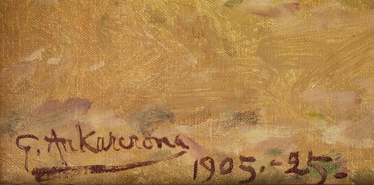 GUSTAF ANKARCRONA, olja på pannå, sign o dat 1905-25.