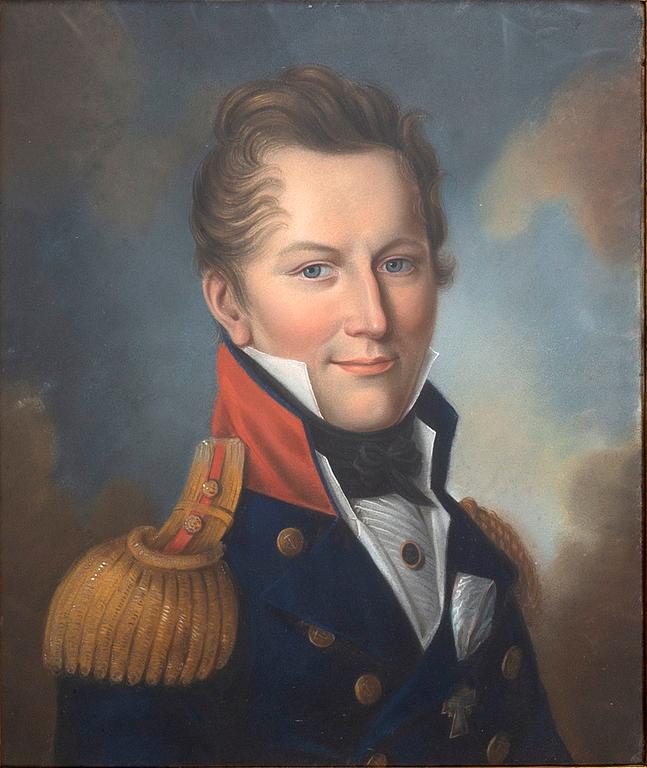 An early 19th century portrait of a man i uniform.