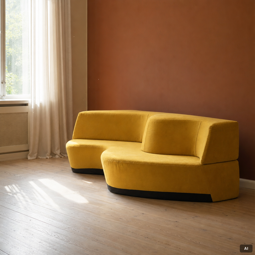 Folke Müller, soffa, "Sittvila 301", Celluloidindustri AB, Gislaved 1960-tal.