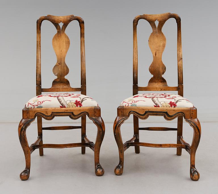 STOLAR, 1 par, senbarock, 1700-tal.