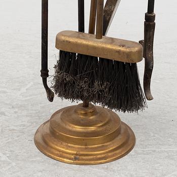 Brass fire utensils, early 20th Century.