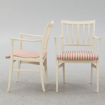 Carl Malmsten, dining table, 2 armchairs, 4 chairs, "Talavid", Waggeryd's Furniture Factory, second half of the 20th century.