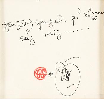 ULF RAHMBERG, indian ink with heightening white, signed with monogram and dated -84.